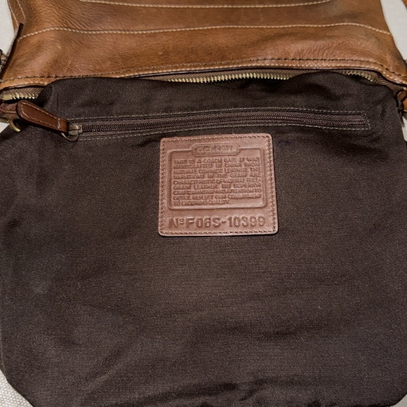 Vintage Coach Chelsea Convertible Strap All Leather Bag-EUC-Cognac Tabacco Brown - Picture 15 of 17